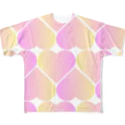 jajamarupotetoのlots of hearts フルグラフィックTシャツ