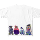 ヤママユ(ヤママユ・ペンギイナ)のいずれ菖蒲か杜若₋Aptenodytes Kimono Penguins- All-Over Print T-Shirt
