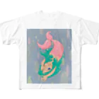 アクリル絵のfuのAqours 人魚姫 All-Over Print T-Shirt