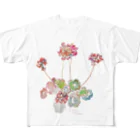 KUMIIRO Kumiko-Takezawaのgeranium フルグラフィックTシャツ