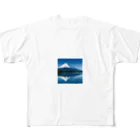 YASU1の湖に反射する富士山 フルグラフィックTシャツ