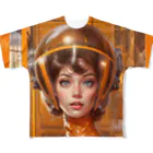 The Future Never CameのRetro Future Girl All-Over Print T-Shirt