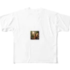 木漏れ日亭の木漏れ日の森のリス All-Over Print T-Shirt