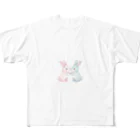 ゆるふわショップのゆるふわうさぎ All-Over Print T-Shirt