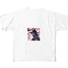 samurai-isの桜とサムライ フルグラフィックTシャツ