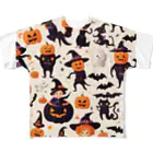 ワンダーワールド・ワンストップのたくさんのかわいいハロウィーンキャラクター All-Over Print T-Shirt