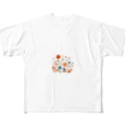 SAKIの秋の草花のイラスト All-Over Print T-Shirt