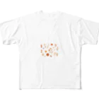 SAKIの秋の草花のイラスト フルグラフィックTシャツ