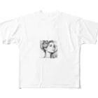 moribouの髪をかき上げる女性アートグッズ All-Over Print T-Shirt