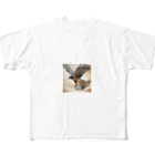 千裕アトリエ（いつもありがとう）のカラカラ (Peregrine Falcon) フルグラフィックTシャツ