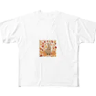 mojaの紅葉とうさぎ🐰 All-Over Print T-Shirt