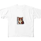 kindonesiaのドット絵のマンチカン All-Over Print T-Shirt