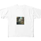 アーミタイの景色がきれいな町のイラストグッズ All-Over Print T-Shirt