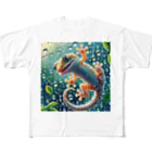 maeken work shopipのGecko フルグラフィックTシャツ