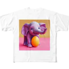 Tmagoのたまごと子供ゾウ♪ フルグラフィックTシャツ