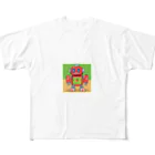 pepe55の青森　 "津軽のりんごガードロボット" フルグラフィックTシャツ