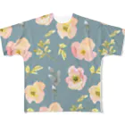 Nature’s Bloom のflower（P103-p3) フルグラフィックTシャツ