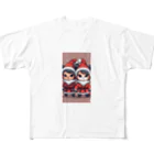 ニンニン忍者パンのクリスマスの着ぐるみを身にまとった可愛らしい忍者イラスト・グッズ All-Over Print T-Shirt