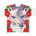 うりえのおみせの花の女神（椿とカトレア） フルグラフィックTシャツ