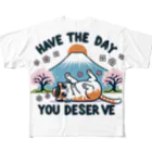 奏桃服店のHave the day you deserve All-Over Print T-Shirt