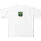 green artist のプランツパラダイスグリーンアガベ フルグラフィックTシャツ