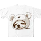 わんにゃんsucculentのクマのコスプレをしたチワワ All-Over Print T-Shirt