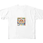 maloneyの被りものクマちゃん フルグラフィックTシャツ