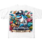 DJシャークのDJシャーク(PARY TIME) All-Over Print T-Shirt