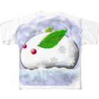 月夜のタツノオトシゴのSnow Rabbit's Soliloquy フルグラフィックTシャツ