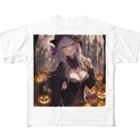 ５６アイテムズのハロウィン魔女 フルグラフィックTシャツ