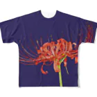 植物の絵師「洋子」の店の夕闇の彼岸花 フルグラフィックTシャツ