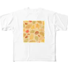 omochi_stampのおちばとどんぐり All-Over Print T-Shirt