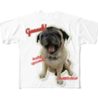 mimosaのI am Pug!　 フルグラフィックTシャツ