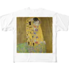 名画館のクリムト「接吻」　グスタフ・クリムトの絵画【名画】 フルグラフィックTシャツ