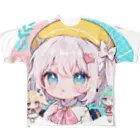 那須モバイル店の帽子を被る女の子 All-Over Print T-Shirt