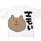 pipipiのエモいクマ フルグラフィックTシャツ