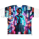 Hayate Kawakami オリジナルの般若女子高生 All-Over Print T-Shirt