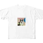 hatiwarenek-gomaのゴマの一言「選挙にいくにゃ」 All-Over Print T-Shirt