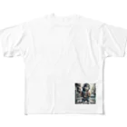 lacheのストリートキャット All-Over Print T-Shirt