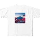 P.H.C（pink house candy）の富士山と紅葉、そして湖のグッズ フルグラフィックTシャツ