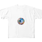 Nekonan Itemsのブルースカイフラワーダンス フルグラフィックTシャツ