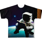 宇宙開発デザイン科の本の虫 フルグラフィックTシャツ