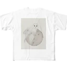 mEMuの月とめんふくろうと All-Over Print T-Shirt