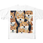 pinetreeの柴犬 マルチ フルグラフィックTシャツ