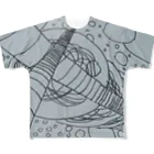 セブンスターイラストショップの中学生の落書き　宇宙 フルグラフィックTシャツ