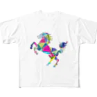 mumusの馬　chromatic フルグラフィックTシャツ