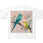 pinetreeのインコ１ フルグラフィックTシャツ