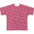 B-catの微生物パターン赤_フルグラTシャツ All-Over Print T-Shirt