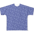 B-catの微生物パターン青_フルグラTシャツ All-Over Print T-Shirt