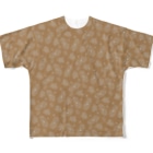 B-catの微生物パターン茶_フルグラTシャツ All-Over Print T-Shirt
